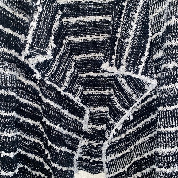 Anthropologie LA FEE VERTE sweater fringe ball boho chunky S cardigan mob - Picture 5 of 8